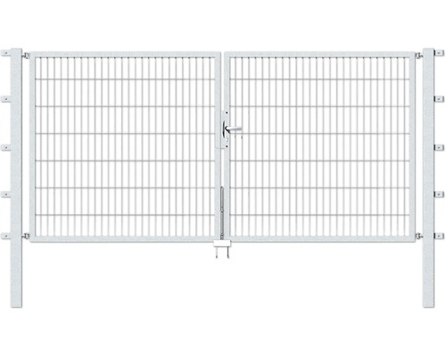 Portillon double ALBERTS Flexo type 6/5/6 300 x 140 cm avec poteaux 8 x 8 cm galvanisé à chaud Portillon double ALBERTS Flexo type 6/5/6 300 x 140 cm avec poteaux 8 x 8 cm galvanisé à chaud