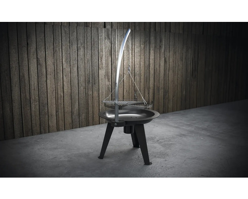 Gril pivotant avec grille pour l''extérieur