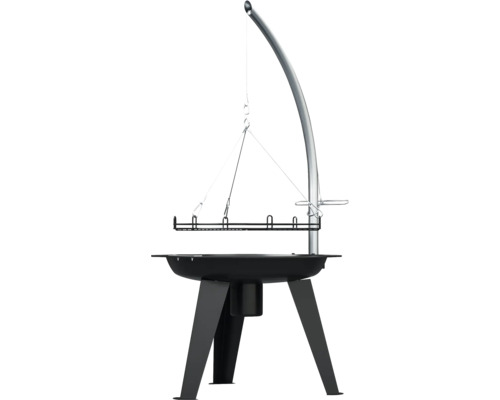 Barbecue pivotant avec grille et trépied
