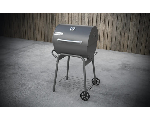 Barbecue boule avec grille de rangement et roulettes