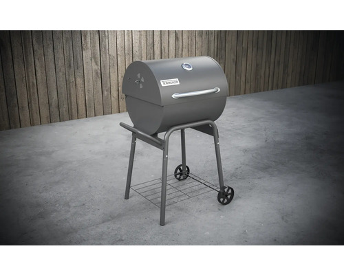 Barbecue boule avec roues et étagère de rangement