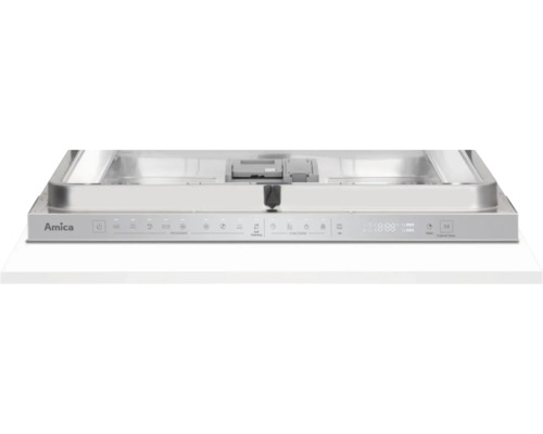 Amica Geschirrspüler mit Bedienfeld und digitaler Anzeige.