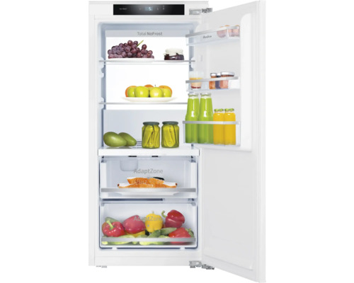 Réfrigérateur Amica EVKSX 352 250 lxhxp 55,6 x 122,1 x 55 cm Réfrigérateur ouvert avec divers aliments