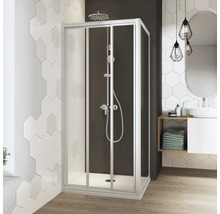 Seitenwand Breuer Fara 4 90 cm Klarglas Profilfarbe weiß