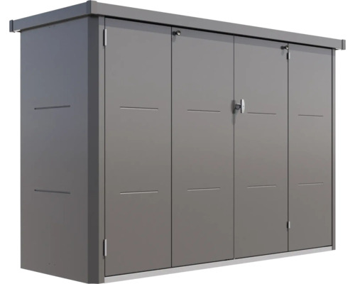 Metall Gerätehaus mit vier Türen