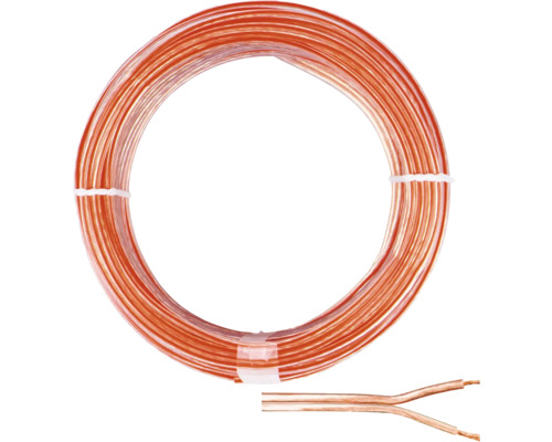 Lautsprecherkabel LS-FL 2x0,75 mm² 20 m transparent Lautsprecherkabelrolle