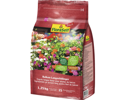 Engrais longue durée 5 mois pour plantes de terrasse et en pot FloraSelf Select 1,25 kg
