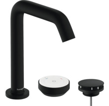 hansgrohe 2-Loch Waschtischarmatur TECTURIS S 150 CoolStart EcoSmart+ mit Schaftventilschwarz matt 73353670