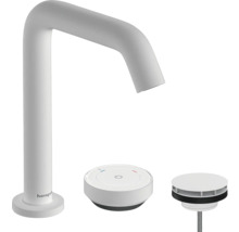 hansgrohe 2-Loch Waschtischarmatur TECTURIS S 150 CoolStart EcoSmart+ mit Schaftventil weiß matt 73353700