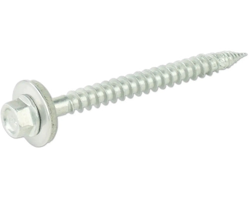 PRECIT Edelstahl-Schrauben selbstohrend 6 mm x 65 mm blank mit Dichtscheibe E16 Pack = 100 St