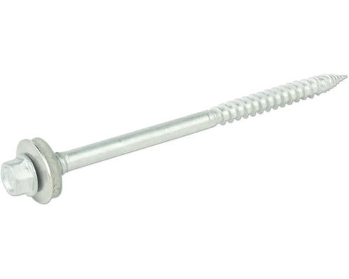PRECIT Edelstahl-Schrauben selbstohrend 6 mm x 99 mm blank mit Dichtscheibe E16 Pack = 100 St