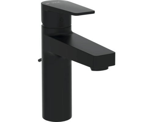 VitrA Waschtischarmatur FLOW SQUARE schwarz matt mit Zugstange A4293936EXP Schwarzer Waschtisch Einhebelmischer