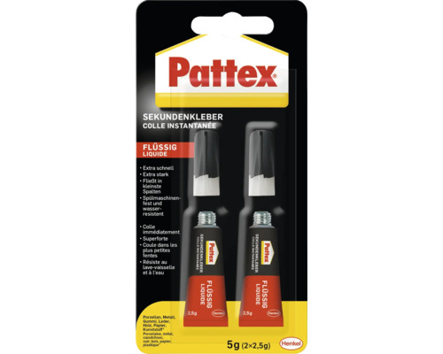 Pattex Sekundenkleber flüssig 2x 2,5 g