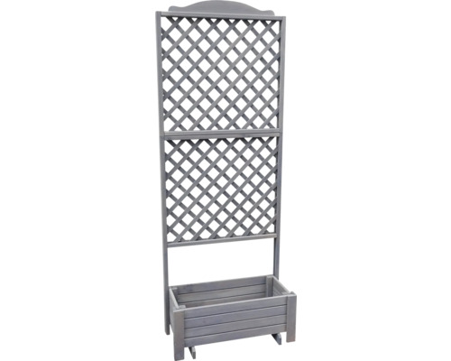 Jardinière avec treillis pour plantes Romantica promadino bois 80 x 38 x 210 cm gris Jardinière en bois avec treillis