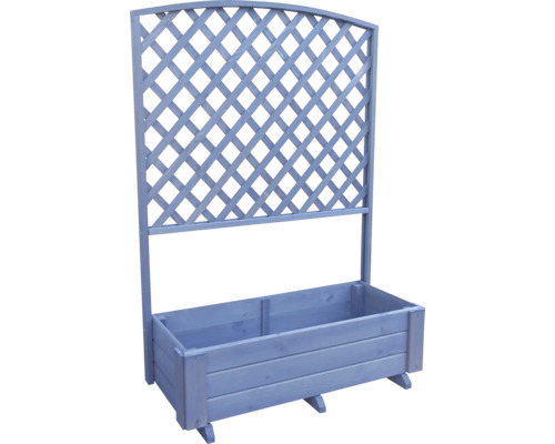Jardinière avec treillis pour plantes Flora promadino bois 91 x 41 x 130 cm gris Jardinière en bois avec treillis pour le jardin