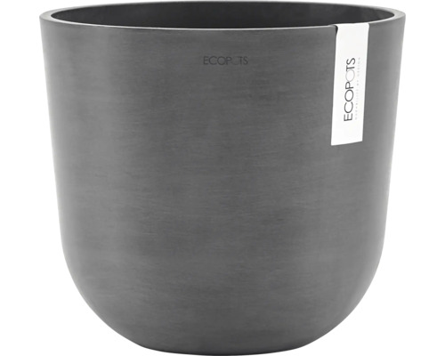 Blumentopf Ecopots Oslo Kunststoff Ø 23,1 cm 25 x 25 x 21,4 cm grau