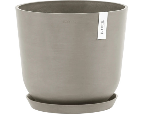 Pot de fleurs avec soucoupe assortie