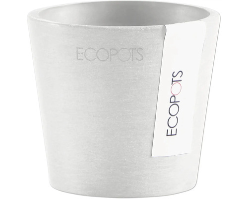 Pot de fleurs Ecopots Amsterdam plastique Ø 6,8 cm 8 x 8 x 7 cm blanc