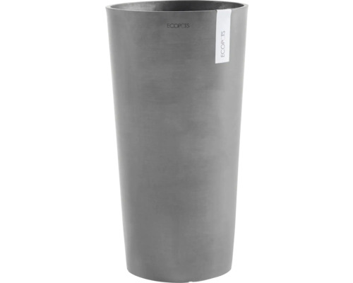 Pot de fleurs Ecopots Amsterdam Kunststoff Ø 47 cm 49,8 x 49,8 x 91 cm gris Haut pot de fleurs rond en plastique