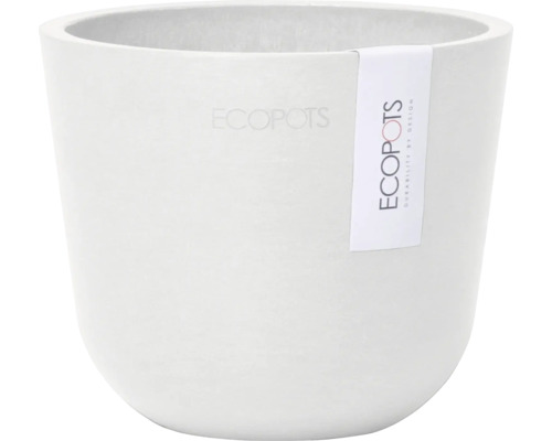 Pot de fleurs Ecopots Oslo plastique Ø 10,1 cm 11,4 x 11,4 x 9,5 cm blanc