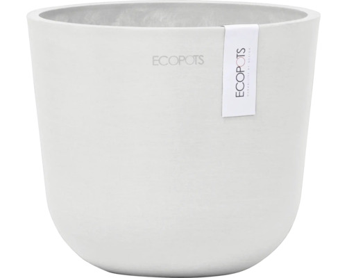 Pot de fleurs Ecopots Oslo plastique Ø 14,5 cm 16 x 16 x 13,7 cm blanc