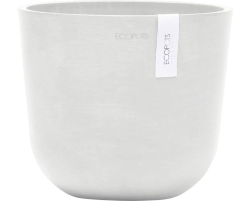 Pot de fleurs Ecopots Oslo plastique Ø 17,3 cm 19 x 19 x 16,5 cm blanc