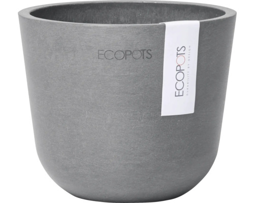 Pot de fleurs Ecopots Oslo plastique Ø 10,1 cm 11,4 x 11,4 x 9,5 cm gris