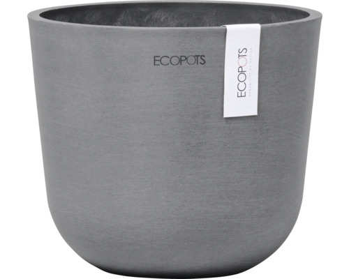 Pot de fleurs Ecopots Oslo plastique Ø 14,5 cm 16 x 16 x 13,7 cm gris