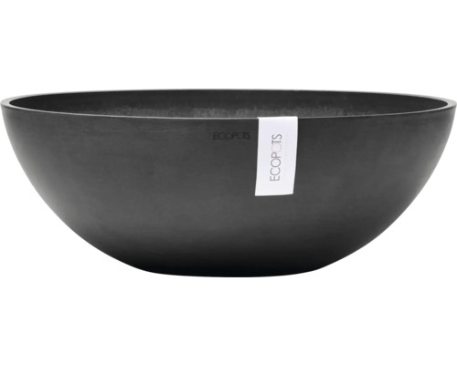 Pot de fleurs Ecopots plastique Ø 48,2 cm 50,4 x 50,4 x 18,5 cm gris
