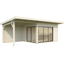 Gartenhaus Palmako Andrea 11,2+7,9 m² Schiebetür Isolierglas inkl. Fußboden 715 x 402 cm tauchgrundiert