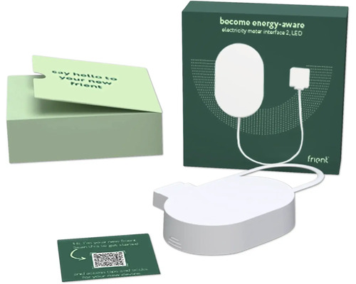 frient Electricity Meter Interface 2 LED (Zigbee) Zählerablesung Schnittstelle für Stromzähler mit LED-Impulsen - Kompatibel mit SMART HOME by hornbach Frient Stromzählerschnittstelle 2 LED mit Verpackung