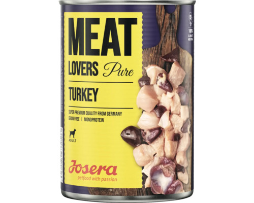 Josera Meat Lovers Pure Truthahn Nassfutter für ausgewachsene Hunde in Dose