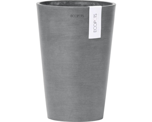 Pot de fleurs Ecopots Pisa plastique Ø 12,5 cm 14 x 14 x 20 cm gris