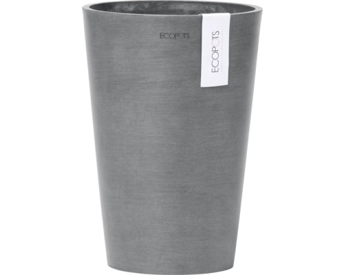 Pot de fleurs Ecopots Pisa plastique Ø 16 cm 17,8 x 17,8 x 25,2 cm gris