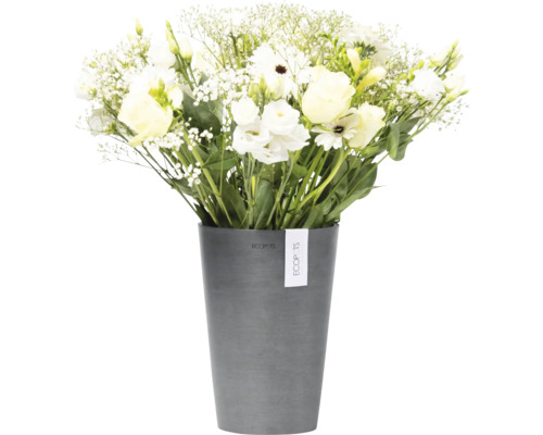 Blumenstrauß in grauer Vase