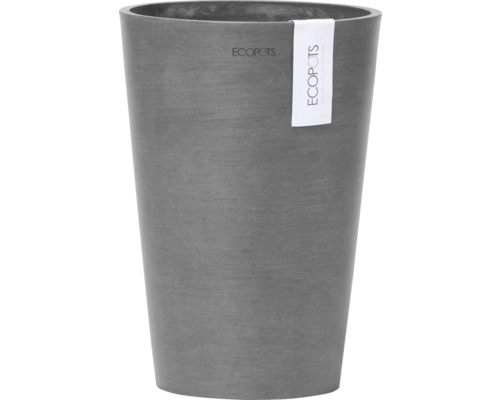 Pot de fleurs Ecopots Pisa plastique Ø 19,2 cm 21,1 x 21,1 x 29,8 cm gris