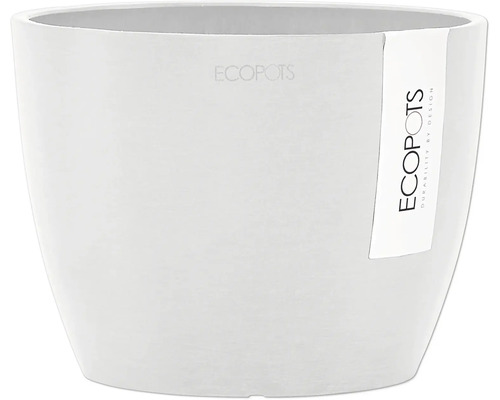 Pot de fleurs Ecopots Stockholm plastique Ø 15 cm 16,2 x 16,2 x 12 cm blanc