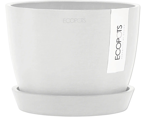 Pot de fleurs en plastique avec soucoupe