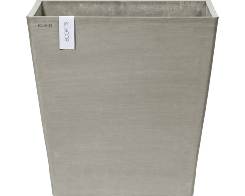 Blumentopf Ecopots Rotterdam Kunststoff Ø 46,6 cm 50,2 x 50,2 x 49,5 cm braun Quadratischer Pflanzkasten aus Faserzement