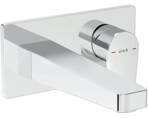 VitrA Waschtischarmatur Unterputz FLOW SQUARE chrom ohne Unterputzgrundkörper A43180EXP Wandarmatur mit Vitra Logo