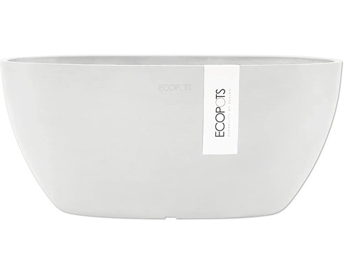 Pot de fleurs Ecopots Sofia plastique Ø 28,2 cm 29,5 x 13,4 x 13,5 cm blanc