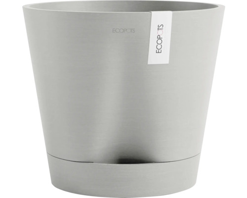 Pot de fleurs Ecopots Venice plastique Ø 27,7 cm 30 x 30 x 27,5 cm blanc gris Pot de fleurs Ecopots en plastique
