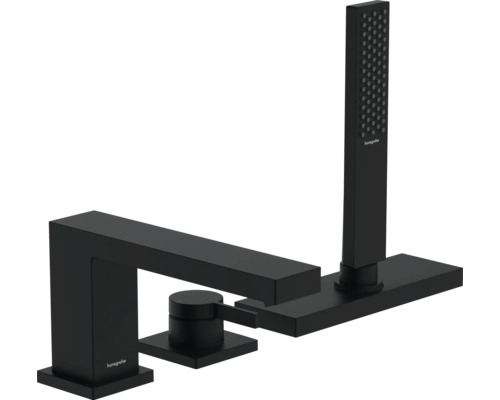 Robinetterie pour bord de baignoire hansgrohe TECTURIS E noir mat avec corps de base encastré 73443670