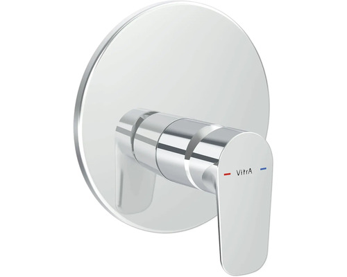 VitrA Unterputz Thermostat Dusche FLOW SOFT chrom ohne Unterputzgrundkörper A43348EXP Vitra Logo Badarmatur aus Metall