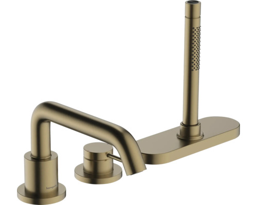 Robinetterie pour bord de baignoire hansgrohe TECTURIS S bronze brossé sans corps de base encastré 73447140