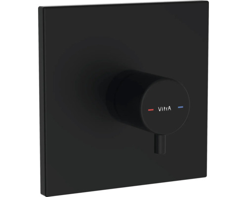 Mitigeur 3 voies VitrA Flow Square noir mat A4338836EXP sans corps de base à encastrer Logo Vitra sur un mitigeur de douche