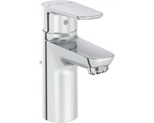 VitrA Robinetterie basse pression Mitigeur lavabo FLOW SOFT avec tirette chromé A43469ND Mitigeur de lavabo chromé individuel