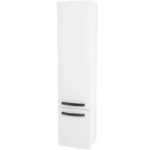 Armoire haute suspendue avec 1 porte et tiroir Devo Vena 2.0 droite lxhxp 35x150x33 cm arctic white haute brillance poignée noire