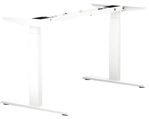 Piètement de table E-MORE hauteur réglable électriquement sur 3 niveaux 640-1290 mm blanc 2 moteurs Piètement de table E-MORE hauteur réglable électriquement sur 3 niveaux 640-1290 mm blanc 2 moteurs