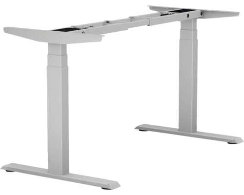 Piètement de table E-MORE hauteur réglable électriquement sur 3 niveaux 640-1290 mm argent 2 moteurs